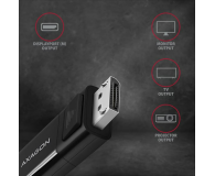 Axagon RVC-DPC, USB-C - DisplayPort kabel 1.8m, 4K/60Hz - 1353445 - zdjęcie 4